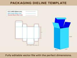 Rivers Truck End Box Dieline Template vector