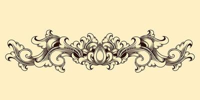 Classic style frame design with exquisite engraving and luxury vector