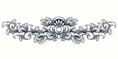 Classic style frame design with exquisite engraving and luxury vector
