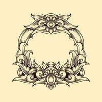 Classic vintage ornament frame vector