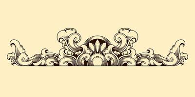 Classic style frame design with exquisite engraving and luxury vector