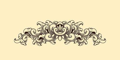 Classic style frame design with exquisite engraving and luxury vector