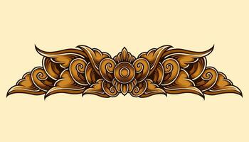 luxury Carved Classic Style Frame vector Free Vector