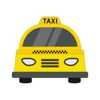 un amarillo Taxi. en línea Taxi Servicio en un móvil solicitud con un amarillo Taxi. el concepto de un Taxi ordenando servicio. vector