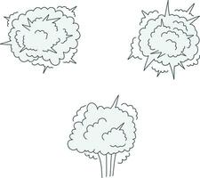 Comics Explosion Clouds Set vector
