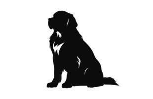 Saint Bernard Dog vector black Silhouette free