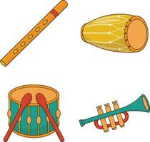 Set of Musical Instruments. vector