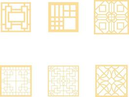 Set of Traditional Chinese Pattern. Oriental Style vector