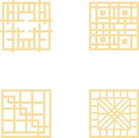 Set of Traditional Chinese Pattern. Oriental Style vector