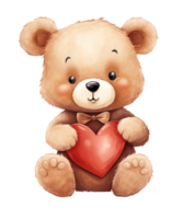 AI generated illustration of cute bear cartoon ai generated png