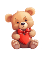 AI generated illustration of cute bear cartoon ai generated png