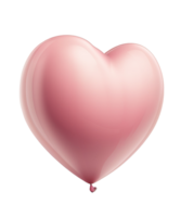 ai generado ilustración de rosado globo con amor forma ai generado png