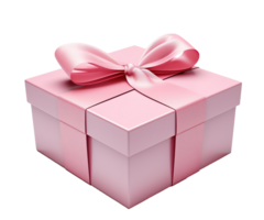 AI generated illustration of pink valentine gift box ai generated png