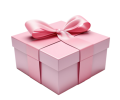 AI generated illustration of pink valentine gift box ai generated png