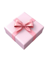 ai generiert Illustration von Rosa Valentinstag Geschenk Box ai generiert png