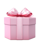 ai generado ilustración de rosado enamorado regalo caja ai generado png