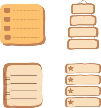 Organic List Menu Collection. In Abstract Style vector