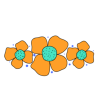 orange flower sticker png