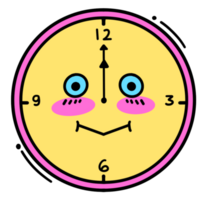 Cute Clock Illustration png