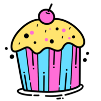 cute cupcake illustration png