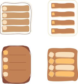 orgánico lista menú recopilación. en resumen estilo vector