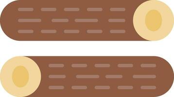 Wood Log Flat Icon vector