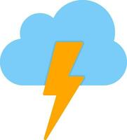 Lightning Flat Icon vector