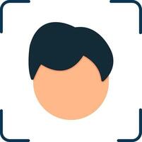 Face Scan Flat Icon vector