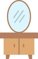 Dressing Table Flat Icon vector