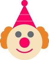 Clown Flat Icon vector