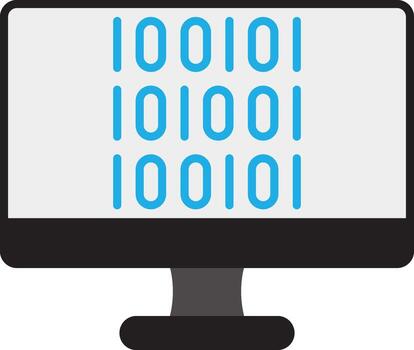 Binary Code Flat Icon vector