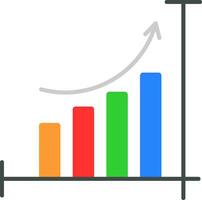 Bar Chart Flat Icon vector