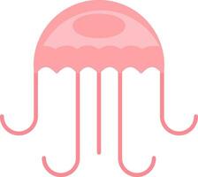 icono plano de medusas vector