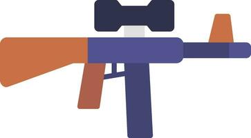 Assault Rifle Flat Icon vector