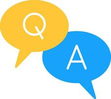 Question And Answer Flat Icon vector