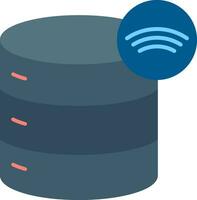 Wireless Database Flat Icon vector