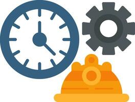 Working Hours Flat Icon vector