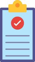icono plano de lista de verificación vector