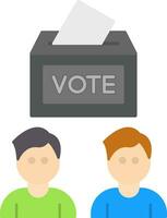 votantes plano icono vector