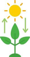 Photosynthesis Flat Icon vector