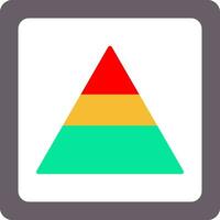Pyramid Flat Icon vector