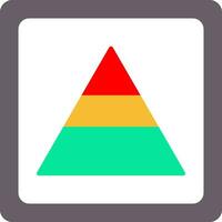 Pyramid Flat Icon vector