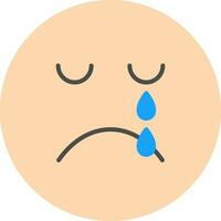 Crying Flat Icon vector