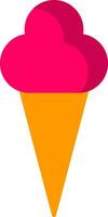 helado icono plano vector