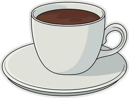 cup of coffee or tea without background vector