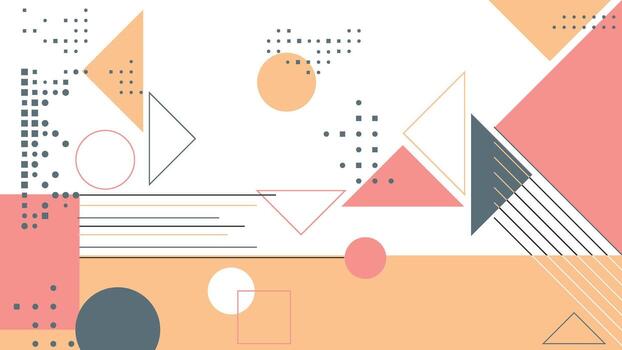 color geometric pattern without background vector