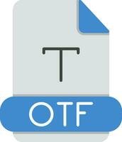 otf plano icono vector