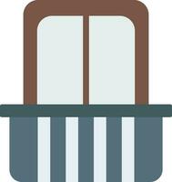 Balcony Flat Icon vector
