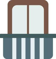 Balcony Flat Icon vector