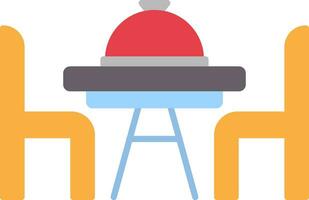 Dinner Table Flat Icon vector